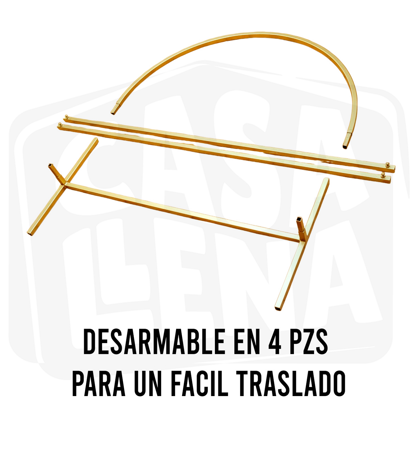 Mampara Decorativa Metálica Dorada Para Globos