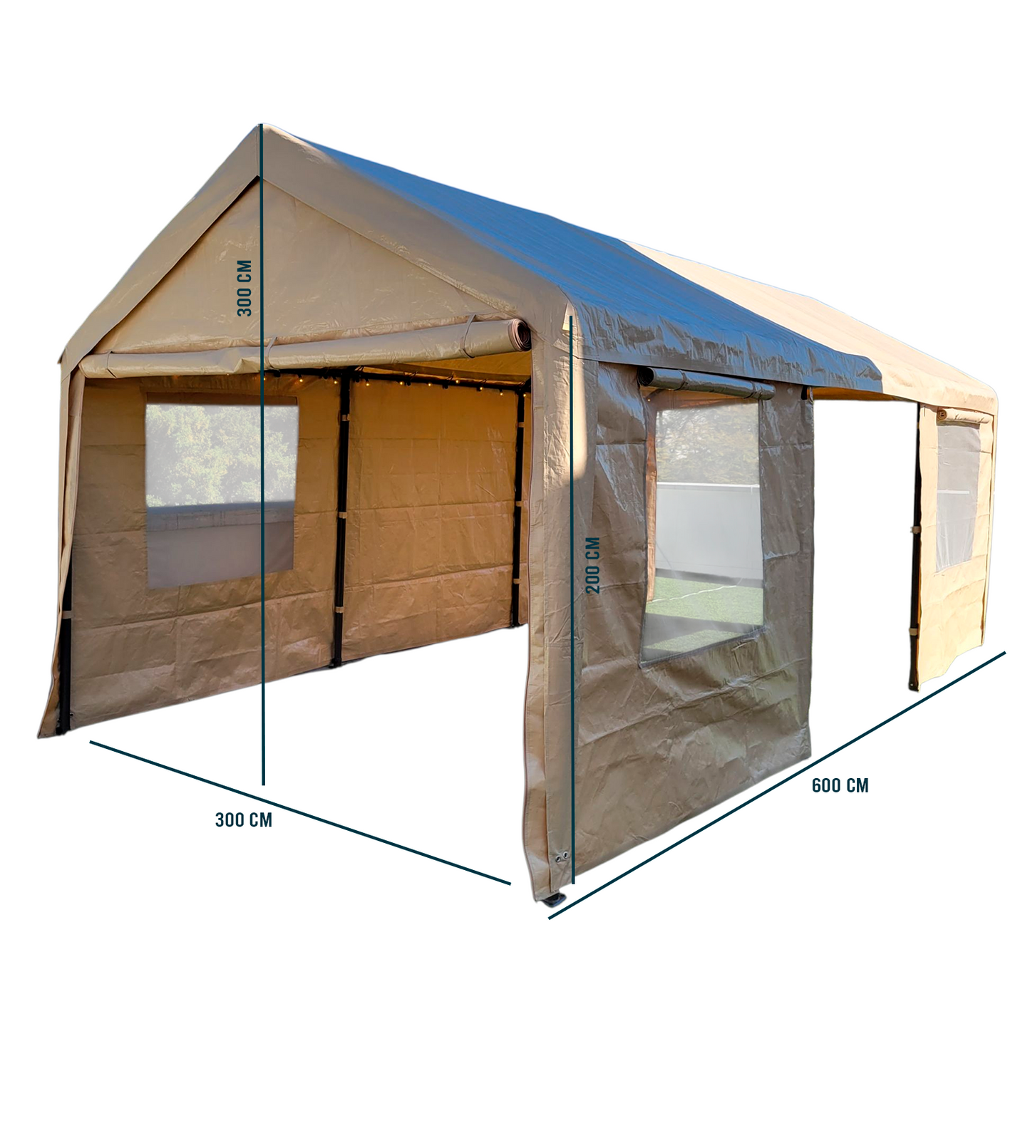 Toldo/carpa 3x6 m color beige