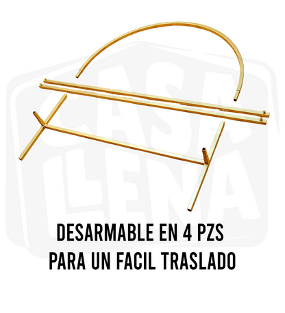 Mampara Decorativa Metálica Dorada Para Globos