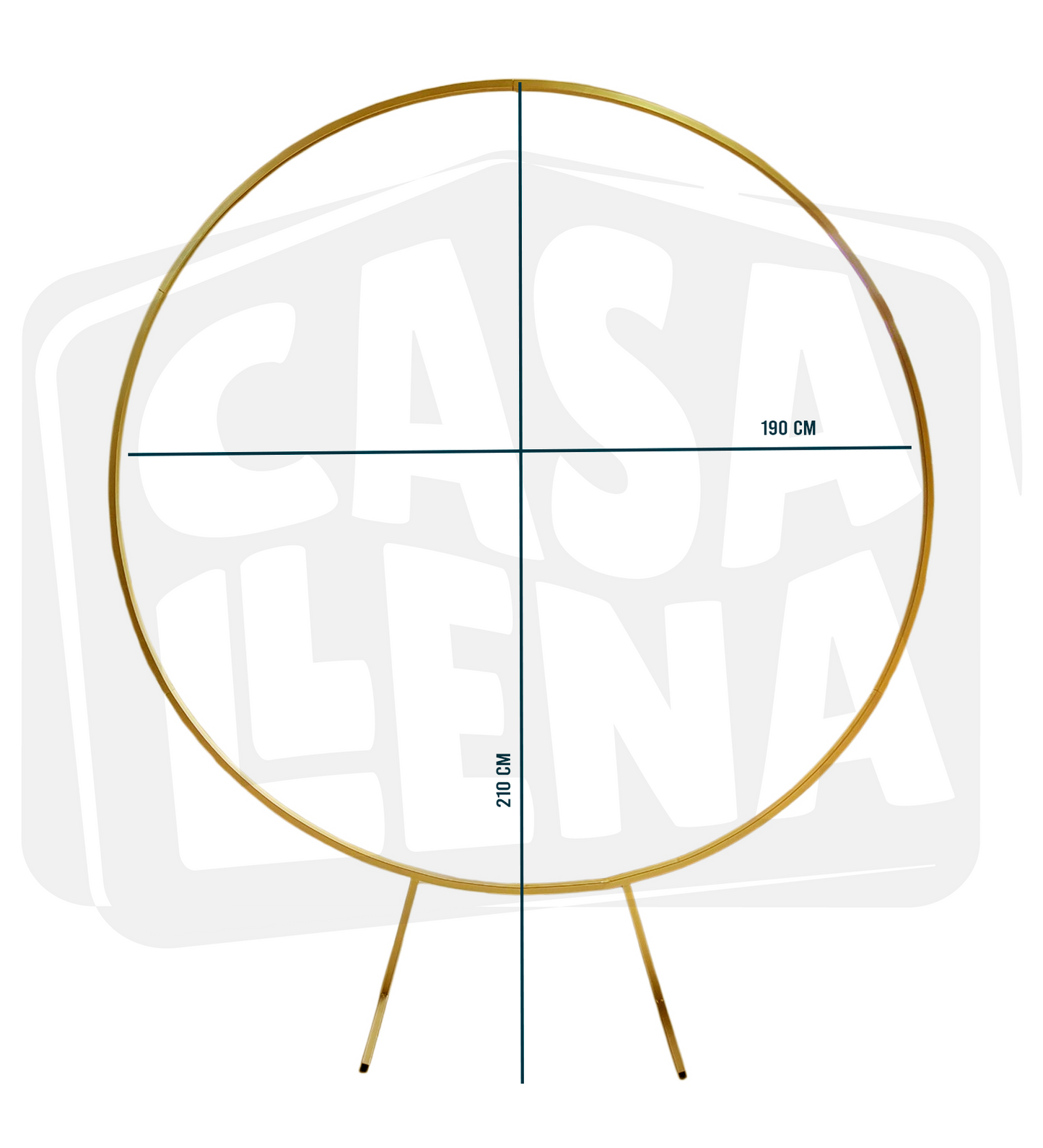 Aro Metálico Dorado para Decoración 2 Metros