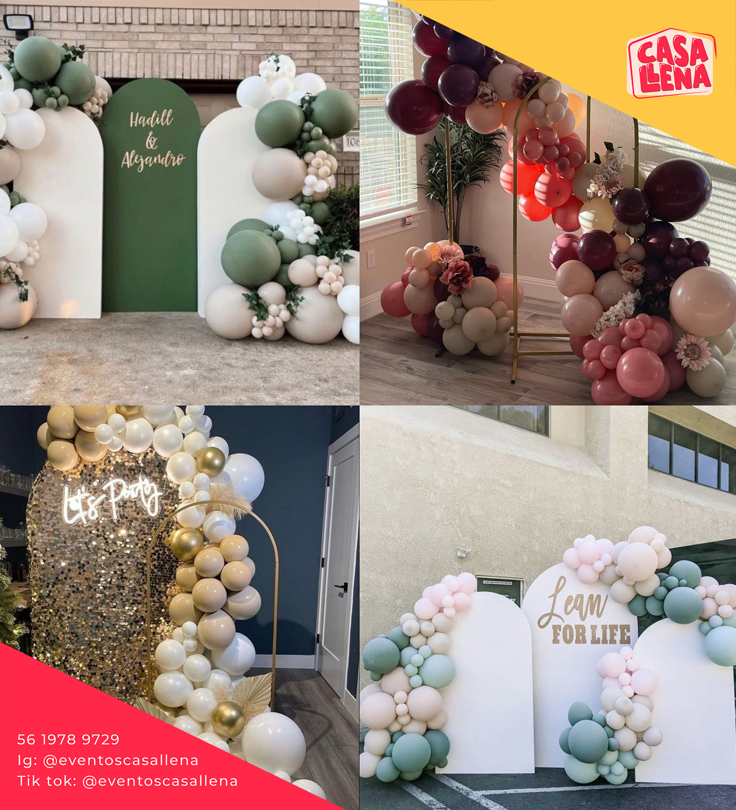 Set De 3 Mamparas Metálicas Doradas para Decoración